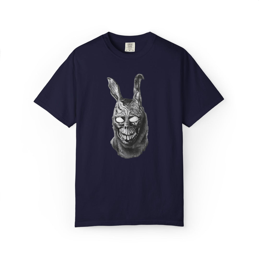 Mad World Donnie Darko Inspired Distorted Rabbit Skull T-Shirt | Dark Surreal Bunny Graphic