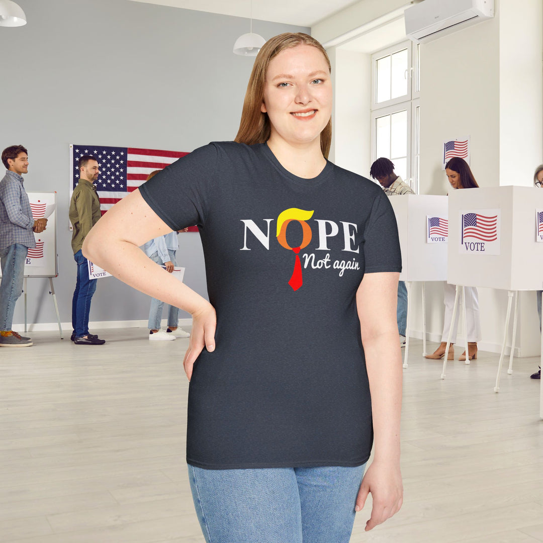 Nope Not Again - Anti-Trump 2024 Unisex Softstyle Tee