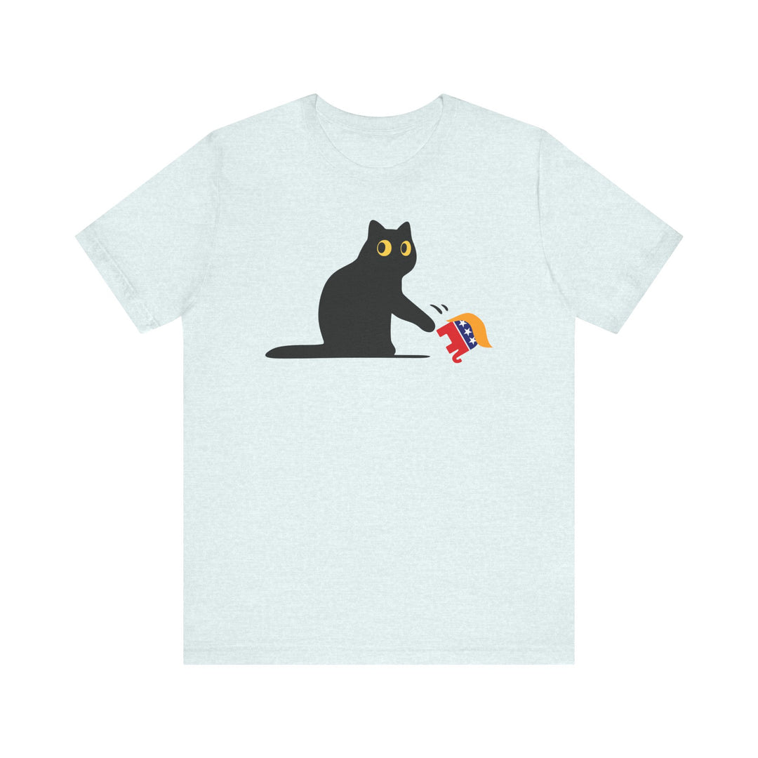 Black Cat T-Shirt - Anti-Trump GOP Elephant Knockdown