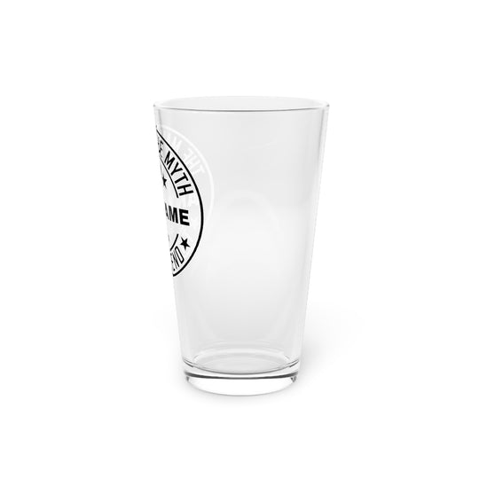 The Man The Myth The Legend Pint Glass - Custom Beer Glass Birthday Gift or Retirement Gift