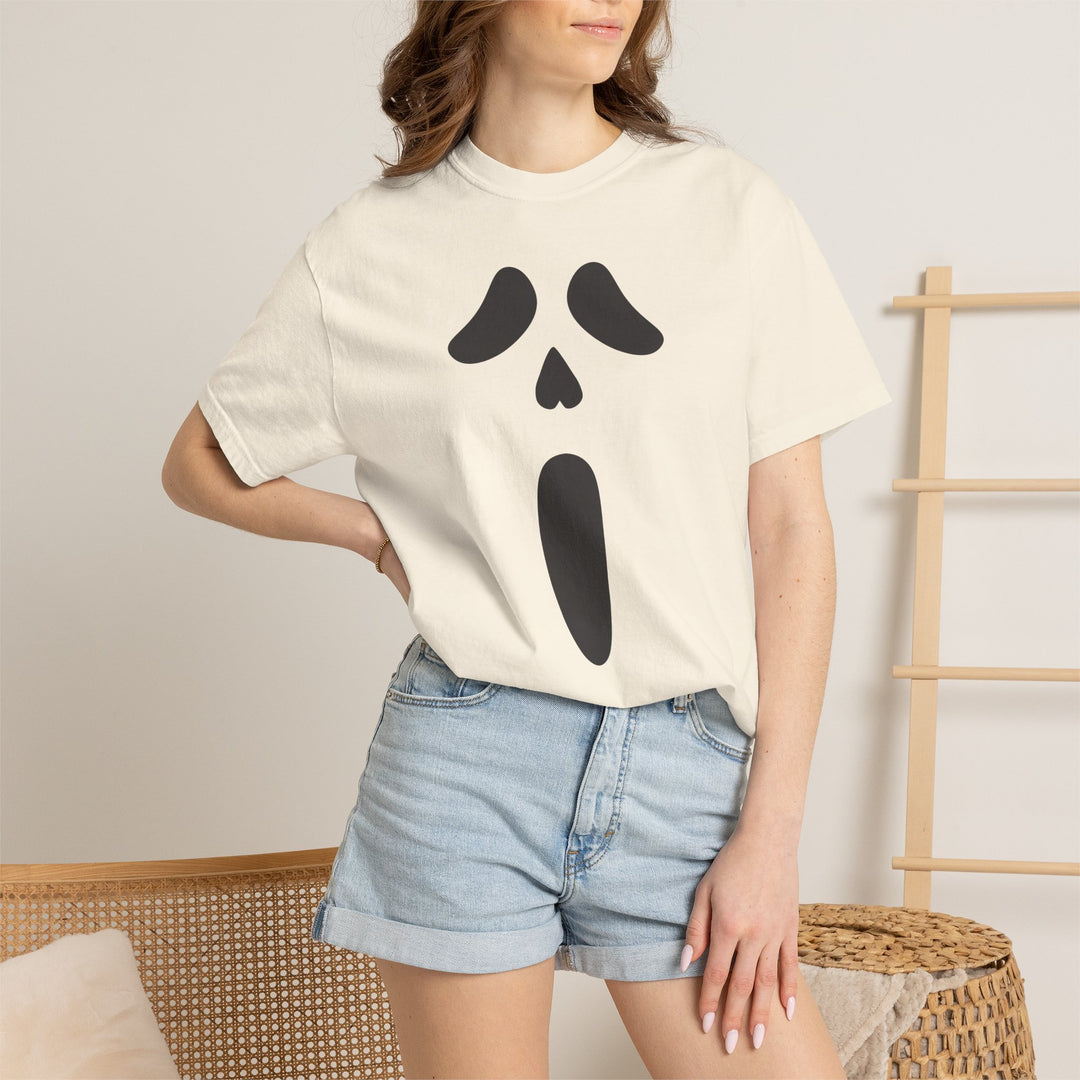 Scream Mask Face T-Shirt | Creepy Ghost Funny Spooky Halloween Season Shirt