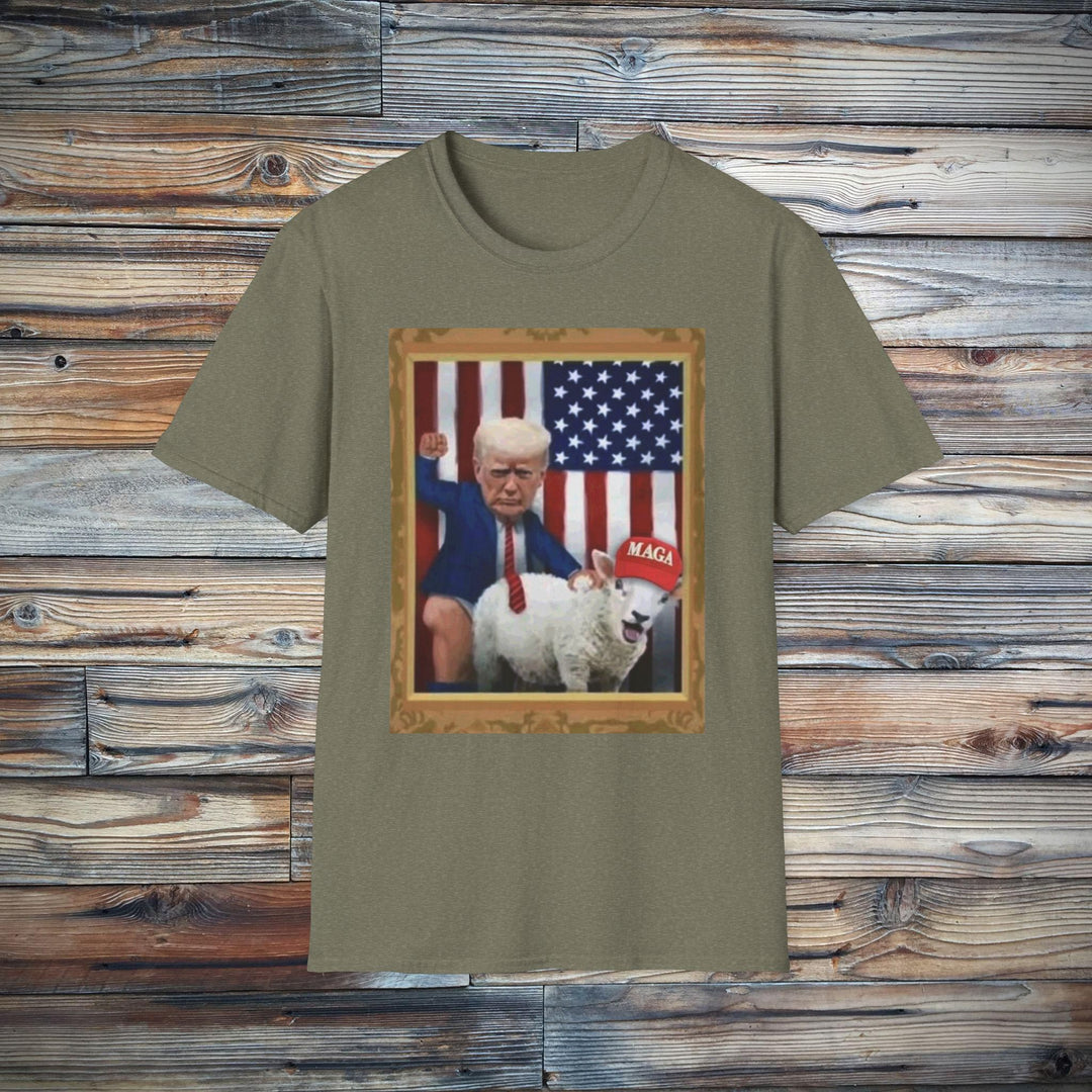 Trump MAGA Sheep Funny Unisex Softstyle T-Shirt