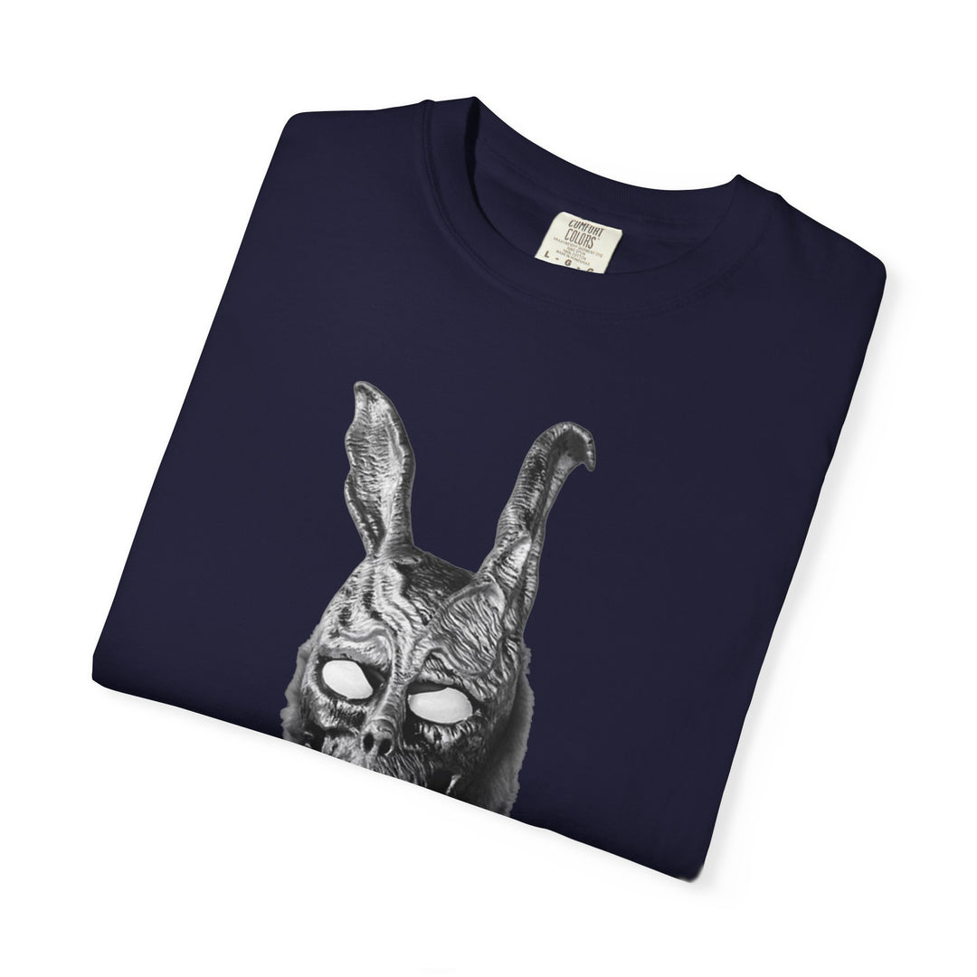 Mad World Donnie Darko Inspired Distorted Rabbit Skull T-Shirt | Dark Surreal Bunny Graphic