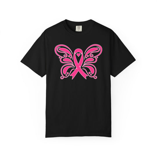 Breast Cancer Awareness Month T-Shirt | In October We Wear Pink Shirt | Butterfly Pink Ribbon Design Fall Shirt