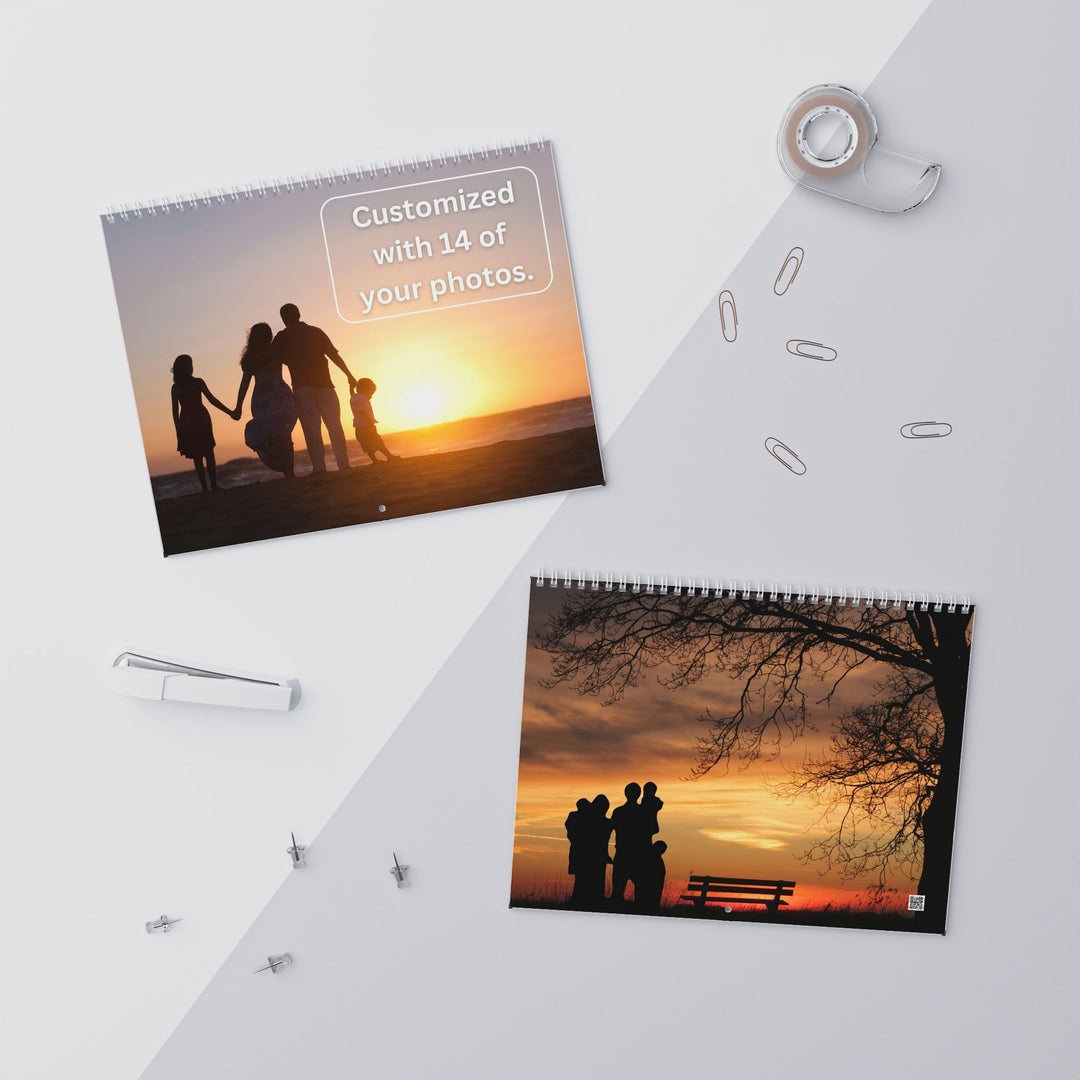 Custom 2025 Photo Wall Calendar - Personalized Picture Monthly Calendar - Custom Family Photo Keepsake