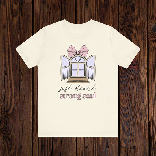 Coquette Vintage T-Shirt - Soft Heart Strong Soul - Unisex Jersey Short-Sleeved Tee