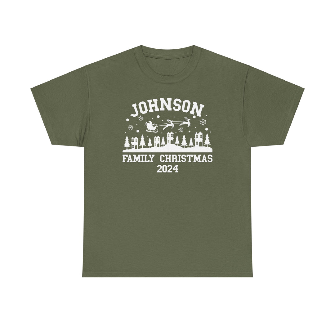 Personalized Christmas 2024 T-Shirt with Family Name