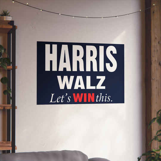 Harris Walz 2024 Campaign Poster - Matte Horizontal Election Print