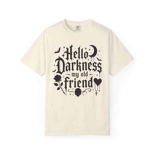Hello Darkness My Old Friend Fall BOHO Halloween T-Shirt | Unisex Comfort Colors® Tee