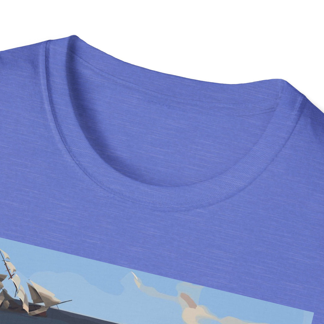 Cat vs. Shark T-Shirt - David & Goliath-Inspired Battle Graphic Tee for Animal Lovers