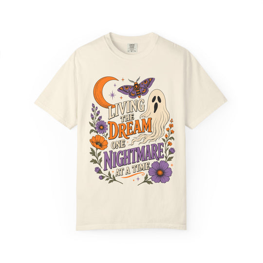Living the Dream One Nightmare at a Time Trendy Fall T-Shirt for Halloween Season