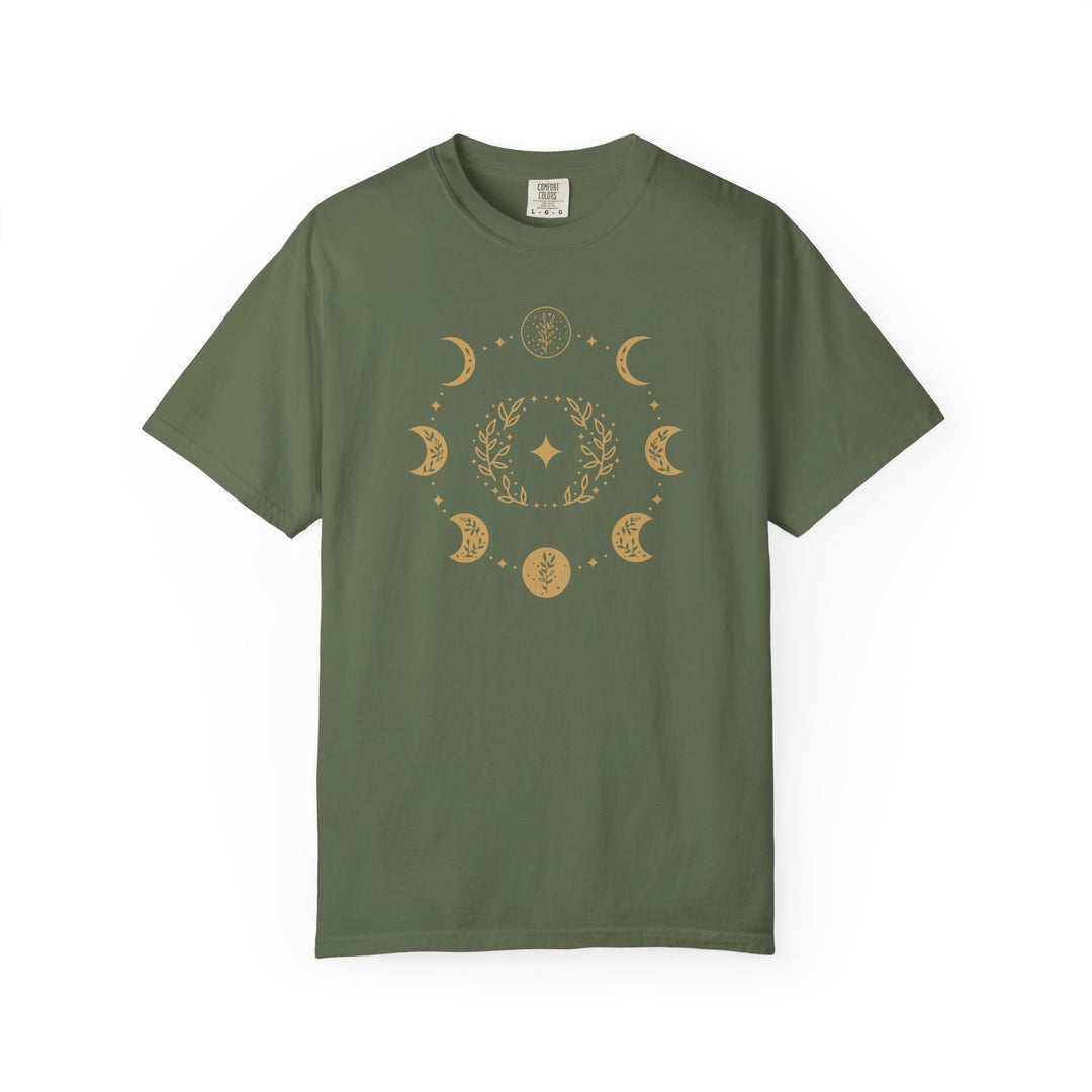 Boho Moon Phases T-Shirt | Celestial Lunar Graphic Tee | Mystic Bohemian Shirt