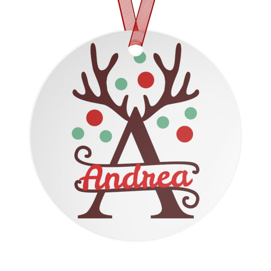 Holiday Decor - Personalized Christmas Ornament - Reindeer Antlers