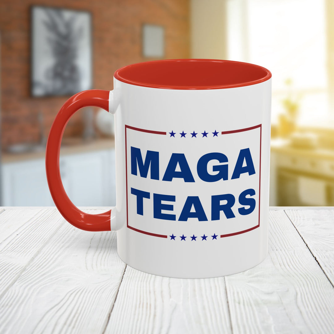 MAGA Tears Coffee Mug, Blue Wave Celebration Ceramic Mug