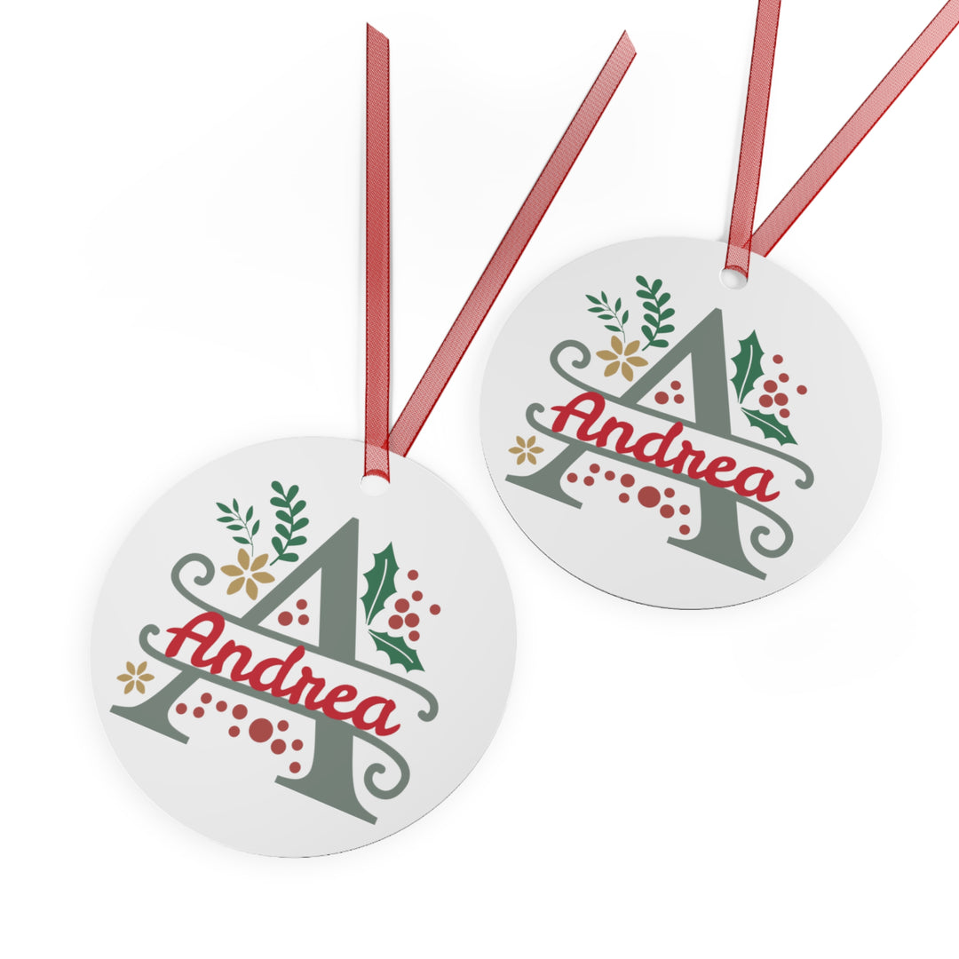 Holiday Decor - Custom Christmas Ornament with Mistletoe