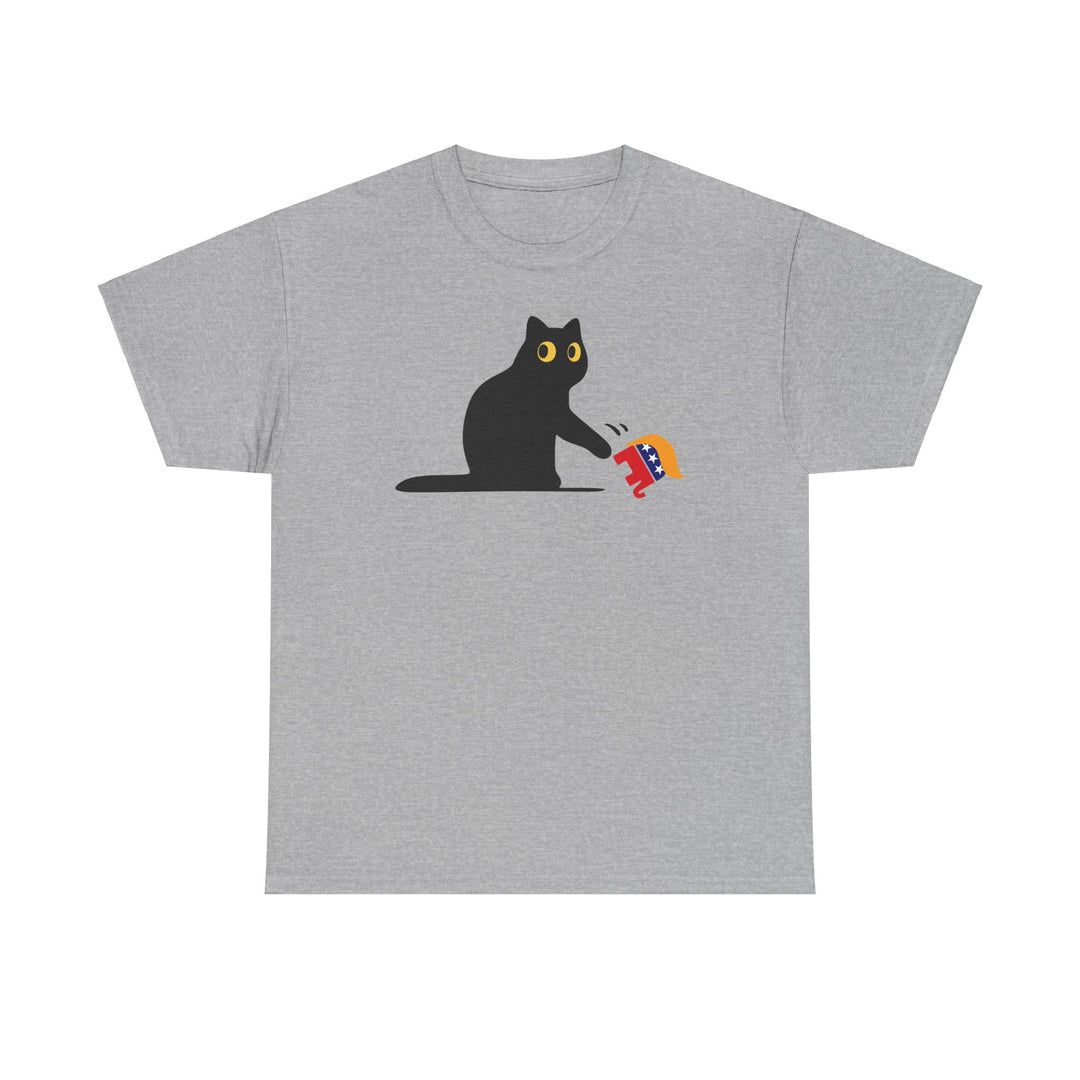 Kamala Harris 2024 Victory T-Shirt - Black Cat vs. GOP Elephant