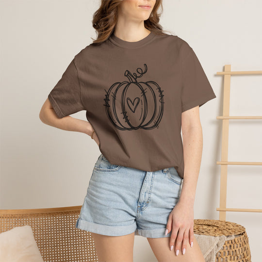 Fall Shirts for Women | Halloween Pumpkin Graphic Tee | Cute Autumn Thanksgiving T-Shirt