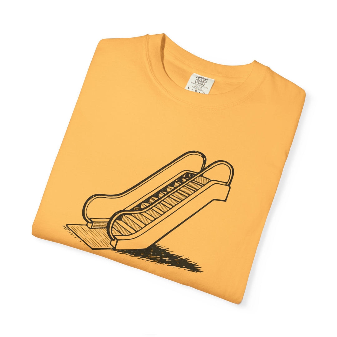 Trump Escalator Joke T-shirt, Political Graphic Tee, Gadsden Flag Mockery Shirt