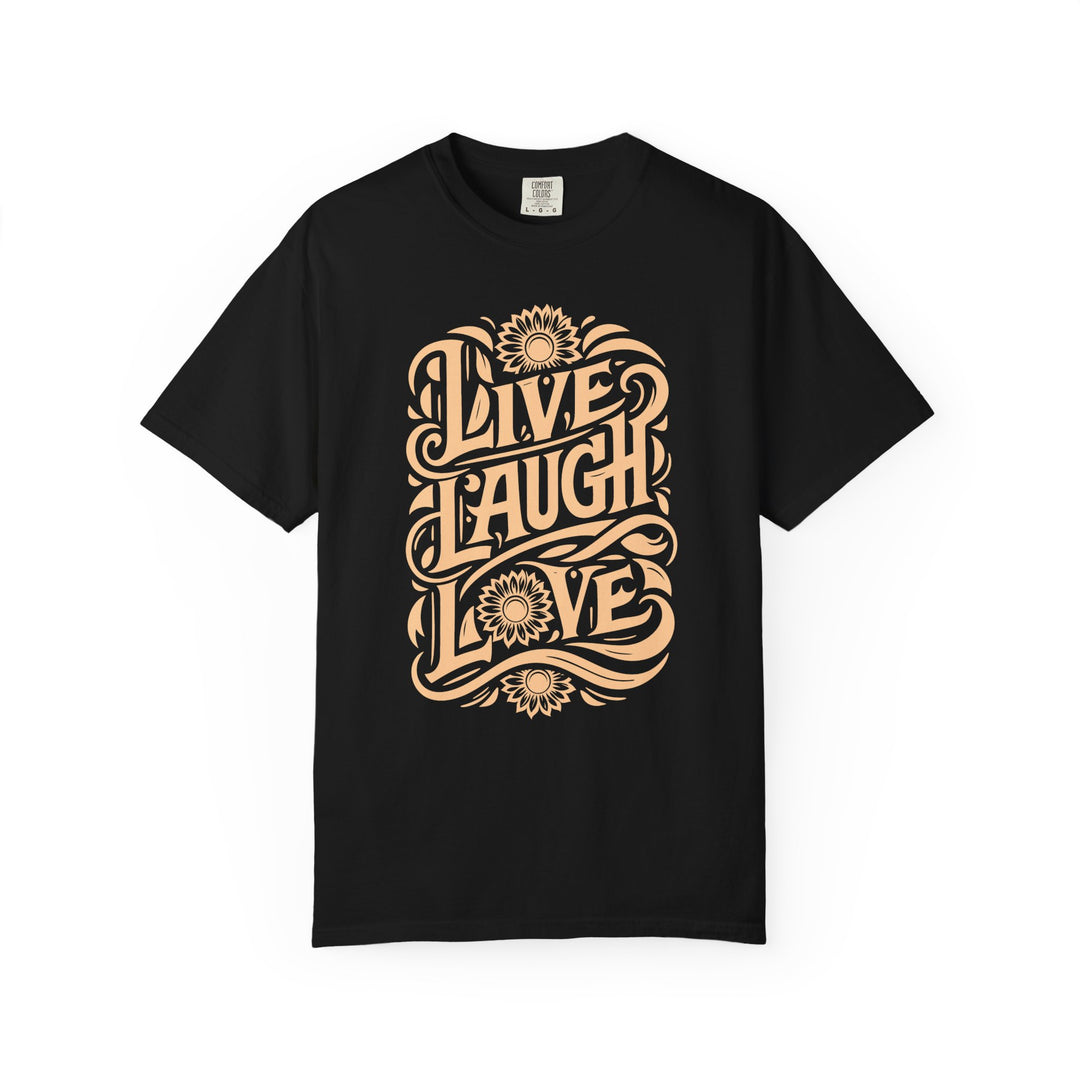 Live Laugh Love T-Shirt | Floral Sunflower Fall Graphic Comfort Colors® Tee
