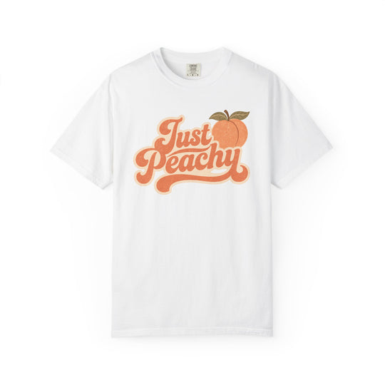 Just Peachy T-Shirt | Retro Graphic Tee | Vintage Summer Short Sleeve Shirt
