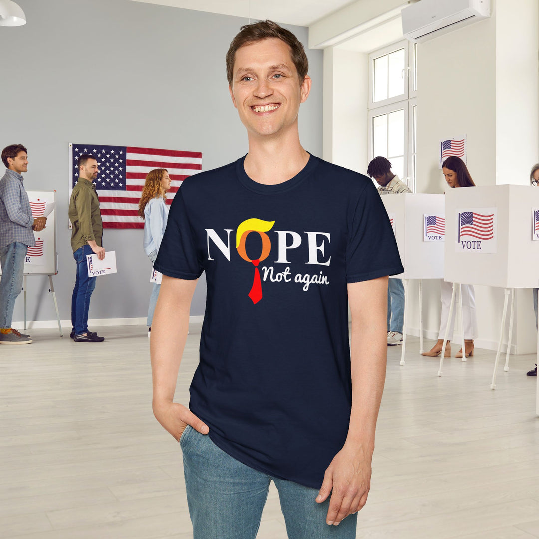 Nope Not Again - Anti-Trump 2024 Unisex Softstyle Tee