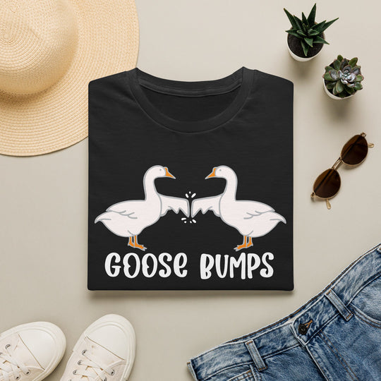 Goose Bumps Tee Shirt | Silly Goose Fist Bump Graphic T-Shirt