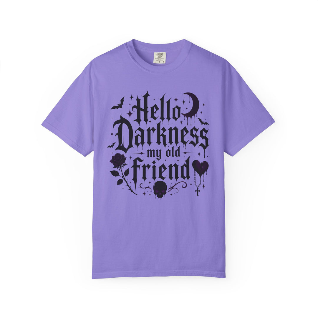 Hello Darkness My Old Friend Fall BOHO Halloween T-Shirt | Unisex Comfort Colors® Tee