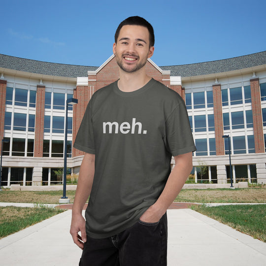 meh. T-Shirt | Minimalist Text Graphic Tee | Unisex Casual Shirt