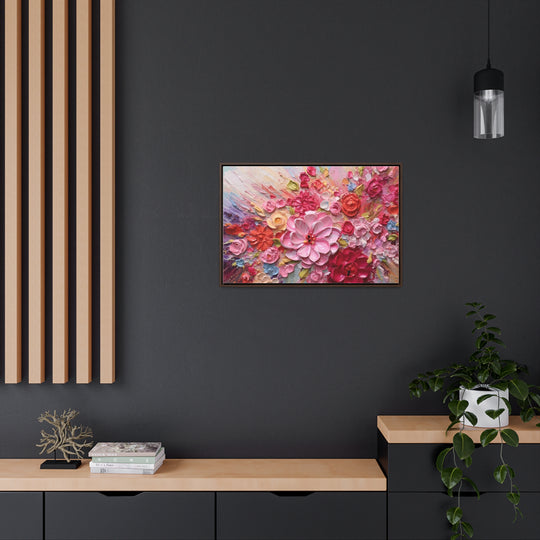 Floral Large 3D Abstract Oil Painting Framed