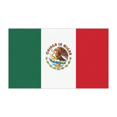 Mexican Flag Anti-ICE Chinga La Migra Car Magnet