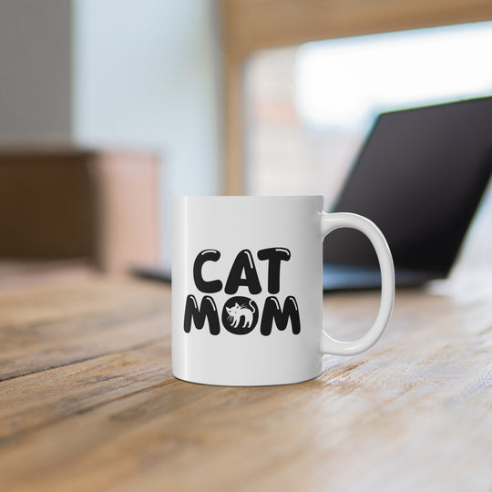 Personalized Cat Mom Mug | Ceramic Custom Coffee Cup for Cat Lovers