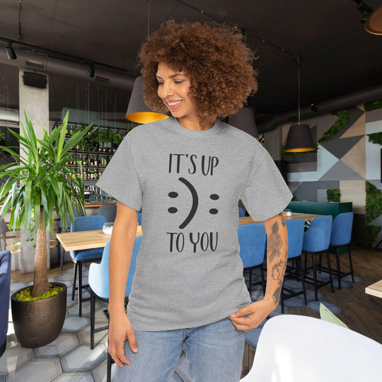 Trendy Smiley Face T-Shirt - "Happy or Sad? It&