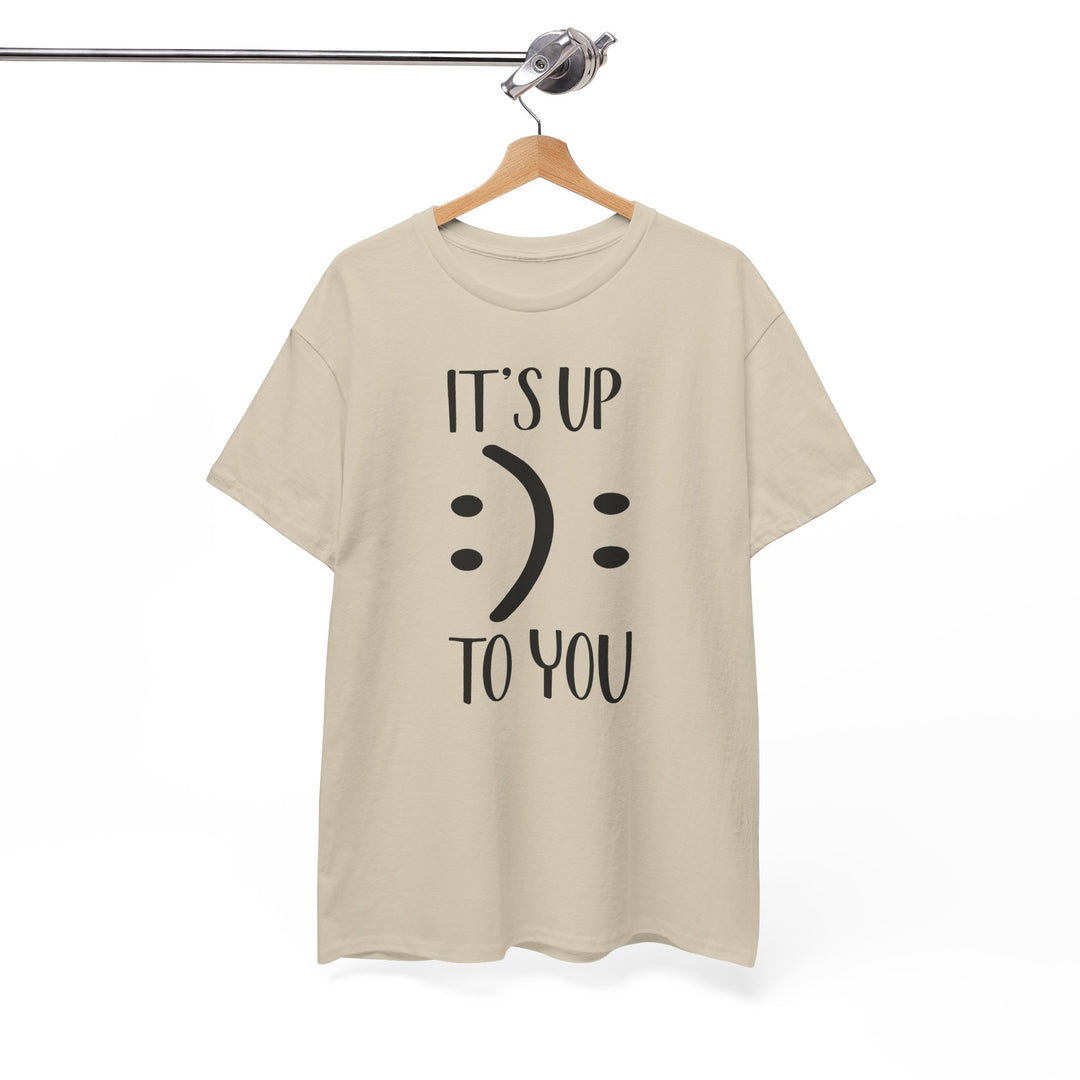 Trendy Smiley Face T-Shirt - "Happy or Sad? It&