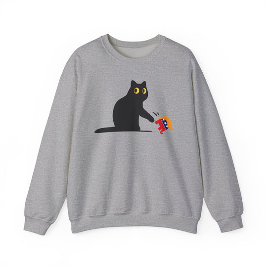 Black Cat vs. MAGA GOP Elephant Sweatshirt