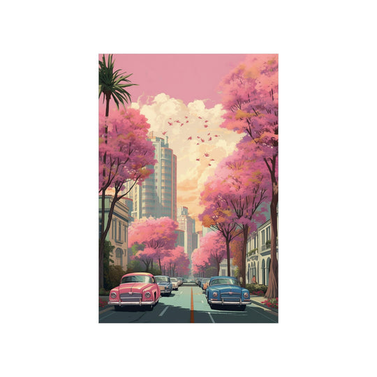 Beverly Hills Vintage Travel Poster