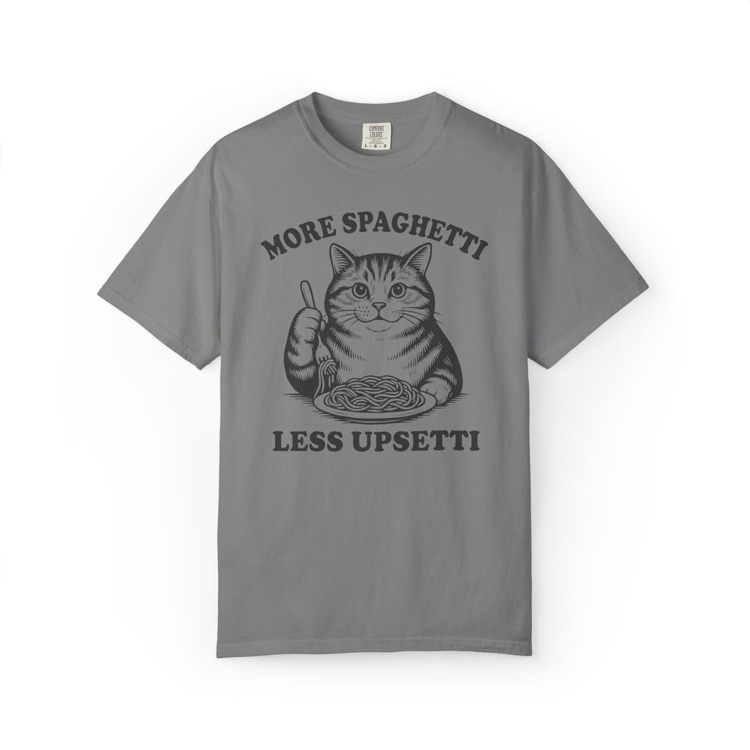 More Spaghetti Cat Lovers T-Shirt | Funny Italian Food Lovers Comfort Colors® Tee