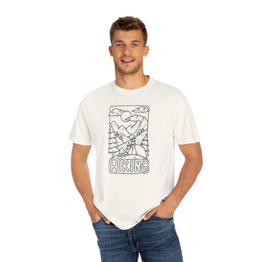 Chemise de randonnée T-shirt unisexe teint en vêtement
