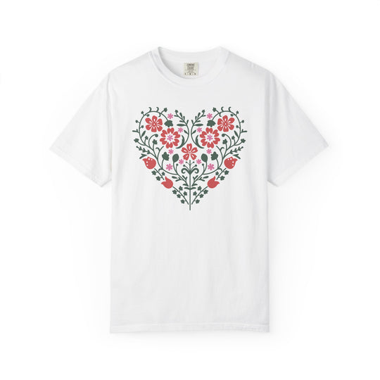 BOHO Floral Heart T-Shirt | Floral Fall Graphic Flowers and Hearts Tee
