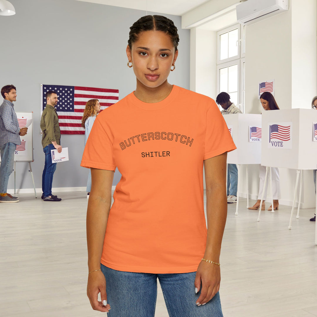 Butterscotch Shitler T-Shirt | Anti-Trump Anti-MAGA 2026 Election Blue Wave Tee Shirt