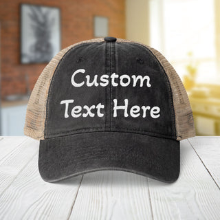 Personalized Embroidered Women's Mesh Back Cap - Leopard / Polka Dots