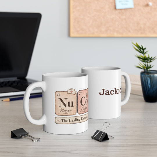 Nurse Coffee The Healing Elements Personalized Mug | Custom Name Ceramic Coffee Cup
