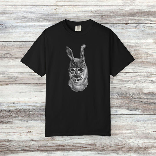Mad World Donnie Darko Inspired Distorted Rabbit Skull T-Shirt | Dark Surreal Bunny Graphic