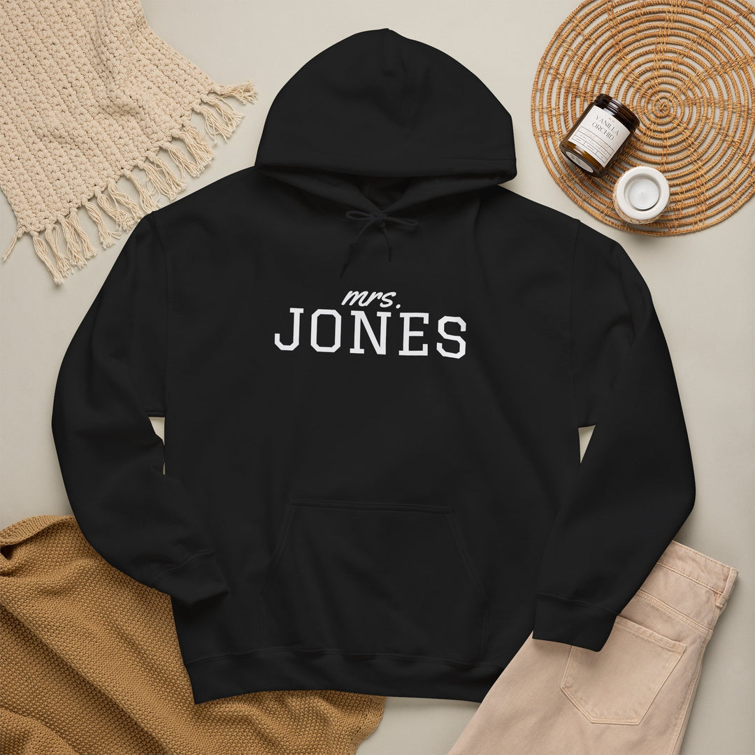 Wedding Hoodie | Personalized Name Script &amp; Text for Bride and Bridesmaids