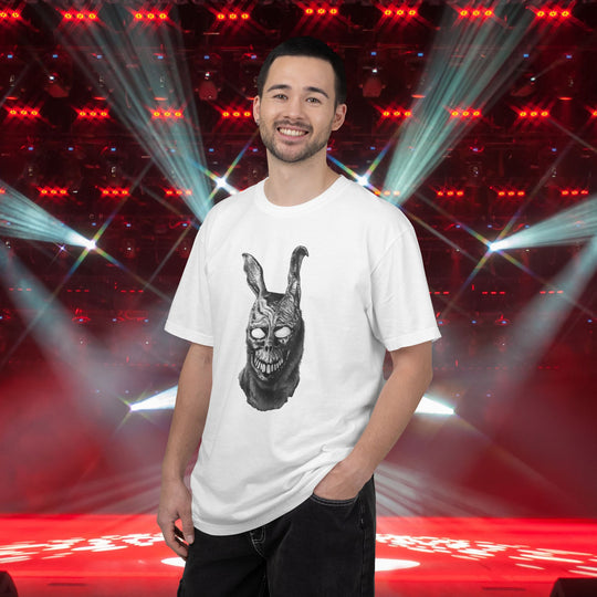 Mad World Donnie Darko Inspired Distorted Rabbit Skull T-Shirt | Dark Surreal Bunny Graphic