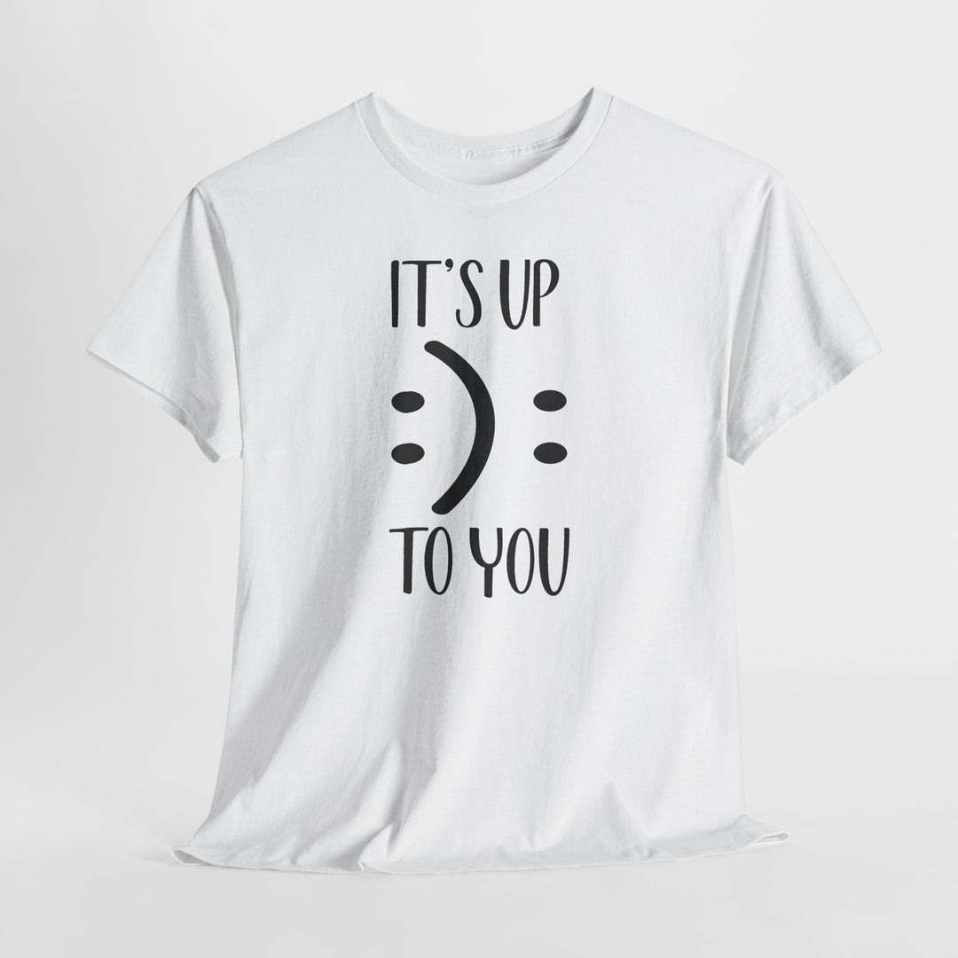 Trendy Smiley Face T-Shirt - "Happy or Sad? It&