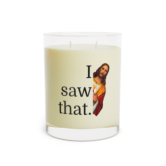 Jésus "J'ai vu ça." Cadeaux de bougies parfumées drôles