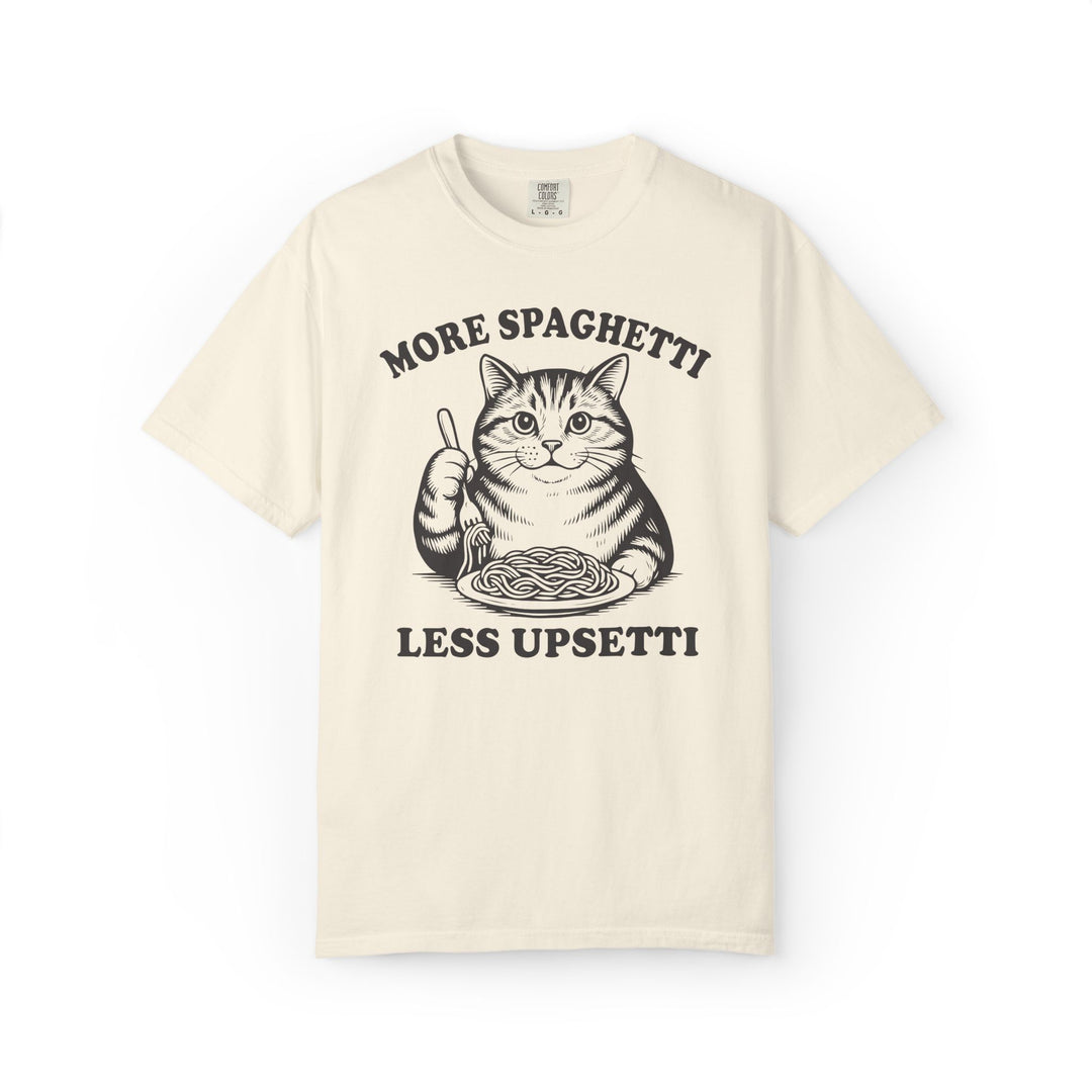 More Spaghetti Cat Lovers T-Shirt | Funny Italian Food Lovers Comfort Colors® Tee