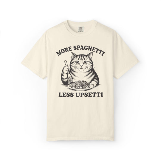 More Spaghetti Cat Lovers T-Shirt | Funny Italian Food Lovers Comfort Colors® Tee