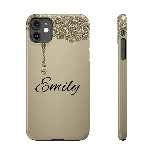Personalized iPhone Case - Custom Glitter Slim Phone Cases with Name