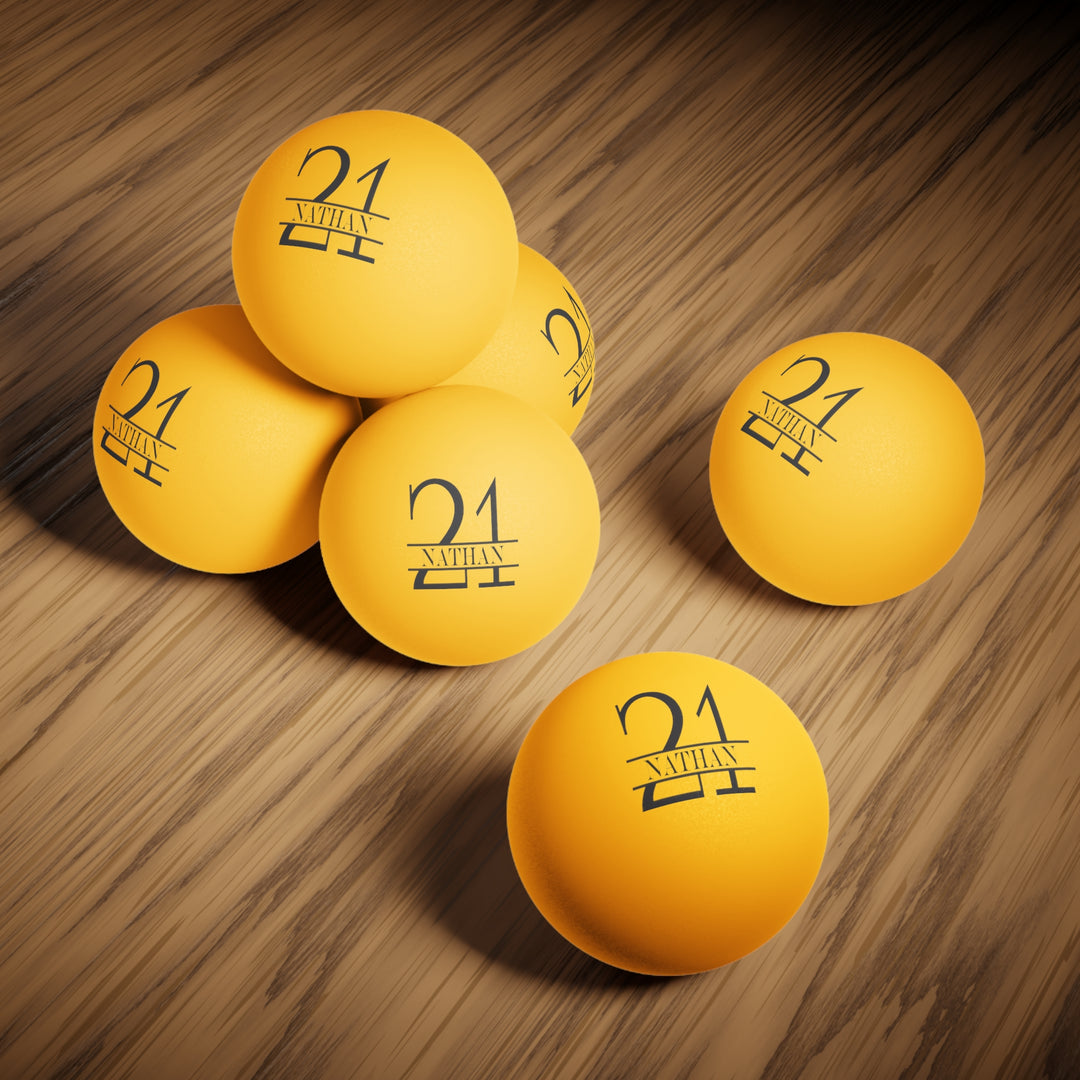 Custom Beer Pong Balls Birthday Present Personalized Ping Pong Balls Set of 6 Custom Ping-Pong Balls with Age and Name